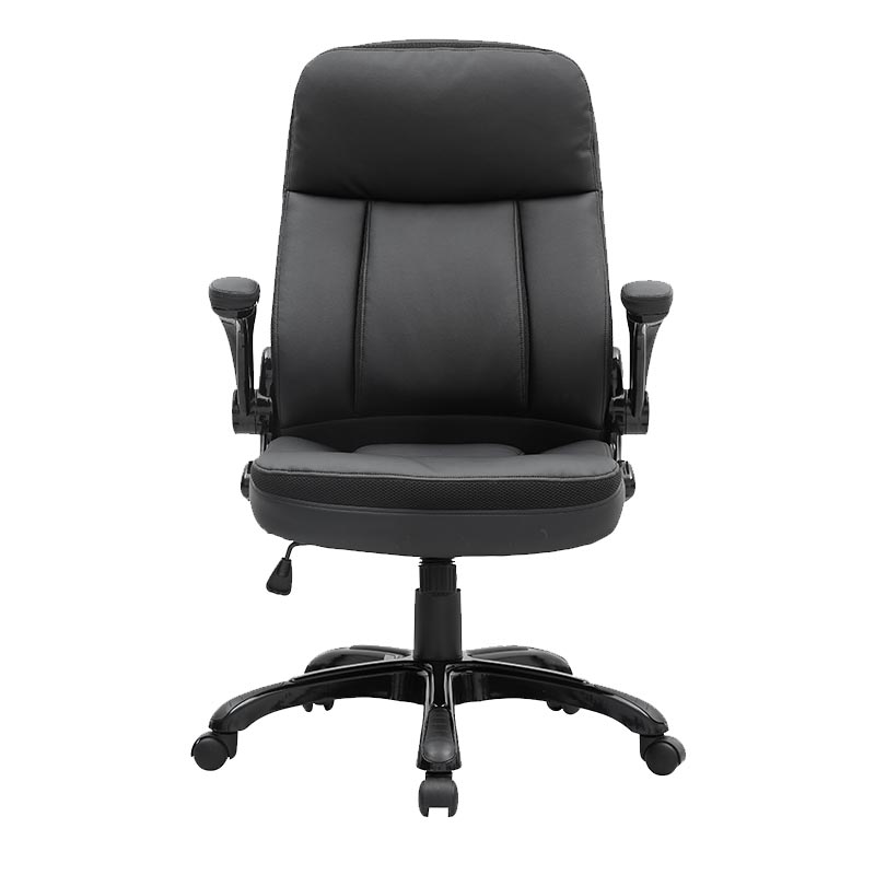 Black Ergonomic Computer Desk Chair High Back Executive Leather Chair Adjustable Task Chair 