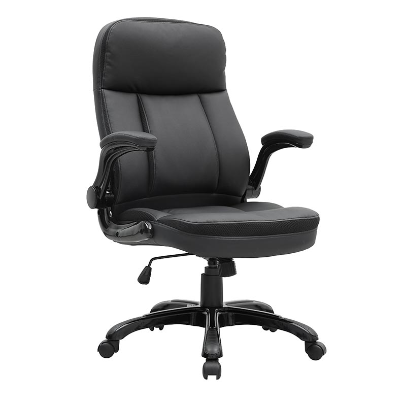 Black Ergonomic Computer Desk Chair High Back Executive Leather Chair Adjustable Task Chair 