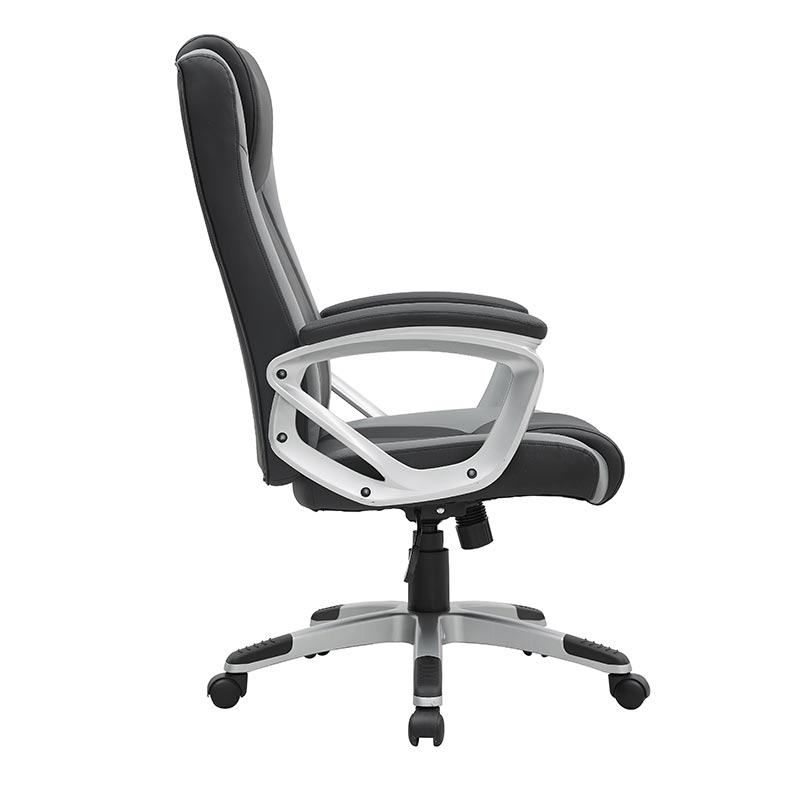 High Back Computer Desk Chair PU Leather Adjustable Height Modern Executive Swivel Task Chair with Padded Armrests