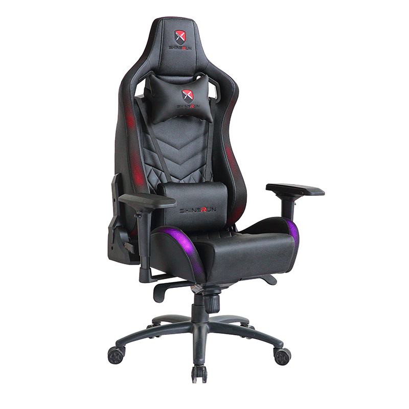 RGB Gaming Chair with LED Lights Ergonomic Computer Game Chair High Back Gaming Chair