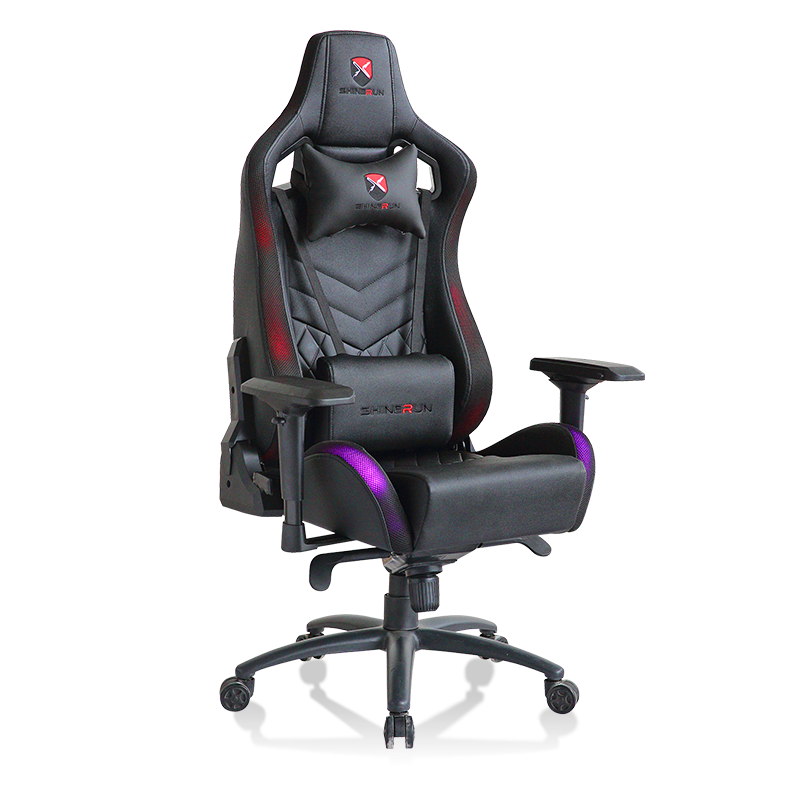 RGB Gaming Chair with LED Lights Ergonomic Computer Game Chair High Back Gaming Chair