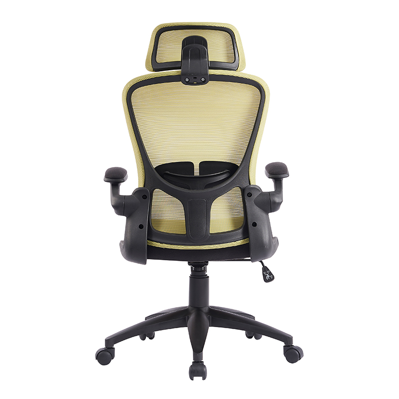 Ergonomic Office Chair High Back Mesh Back Adjustable Headrest Flip-up Padded Armrest Swivel Desk Chair