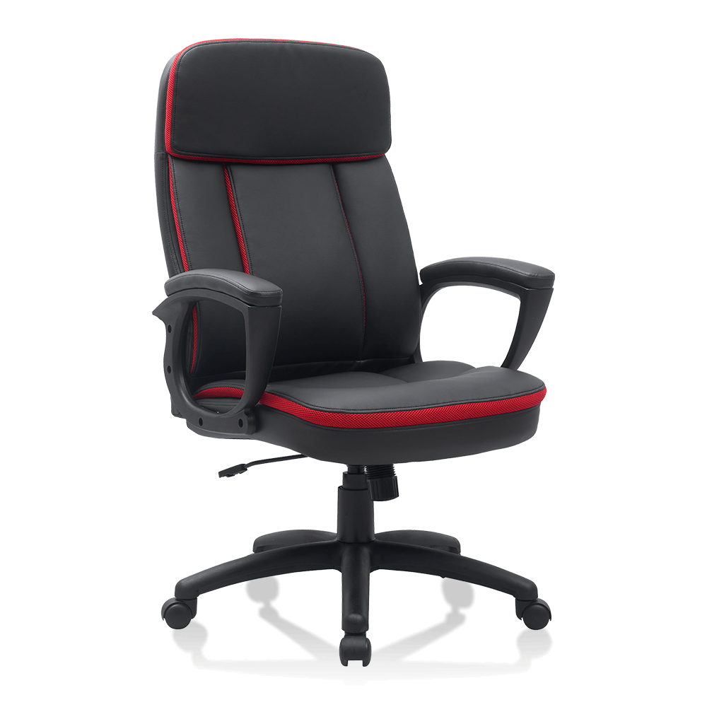 Shinerun High Quality Classic PU Padded Mid-Back Office Computer Desk Chair with Armrest