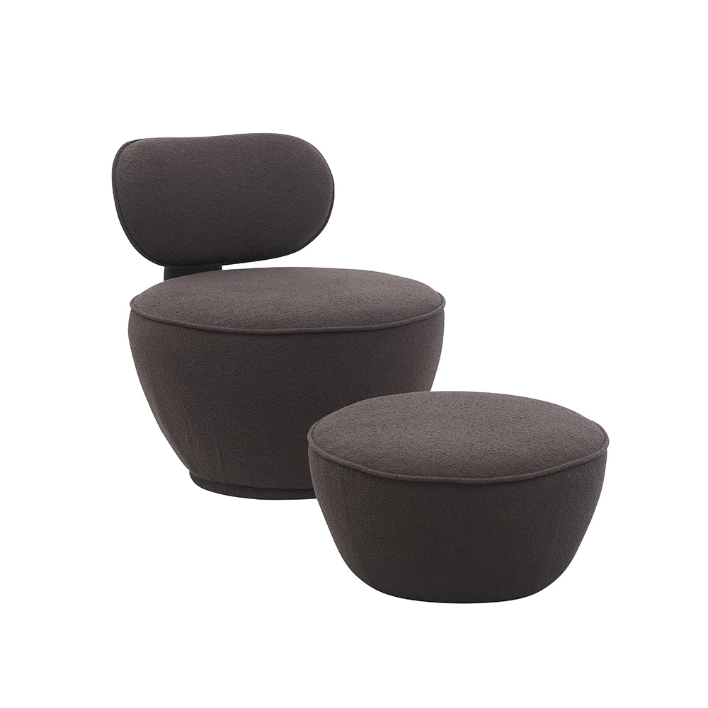SHINERUN New Model Living Room Chair Modern Leisure Designer Furniture Accent Chair With Ottoman