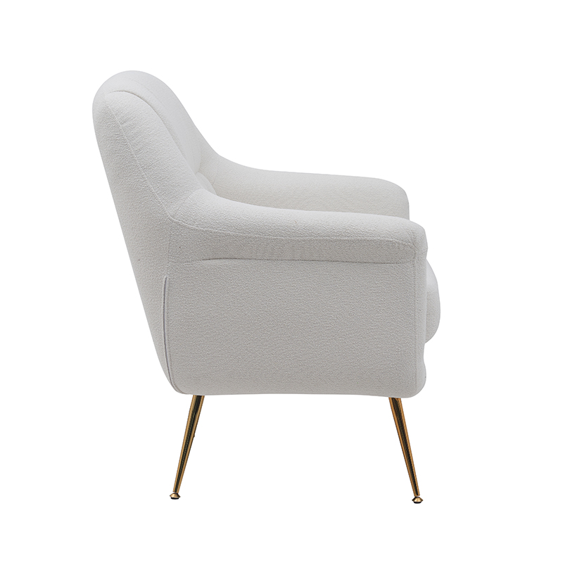 Wholesale Accent Chairs for Living Room Office Leisure Upholstered Single Sofa Chair Arm Chair with Metal Legs