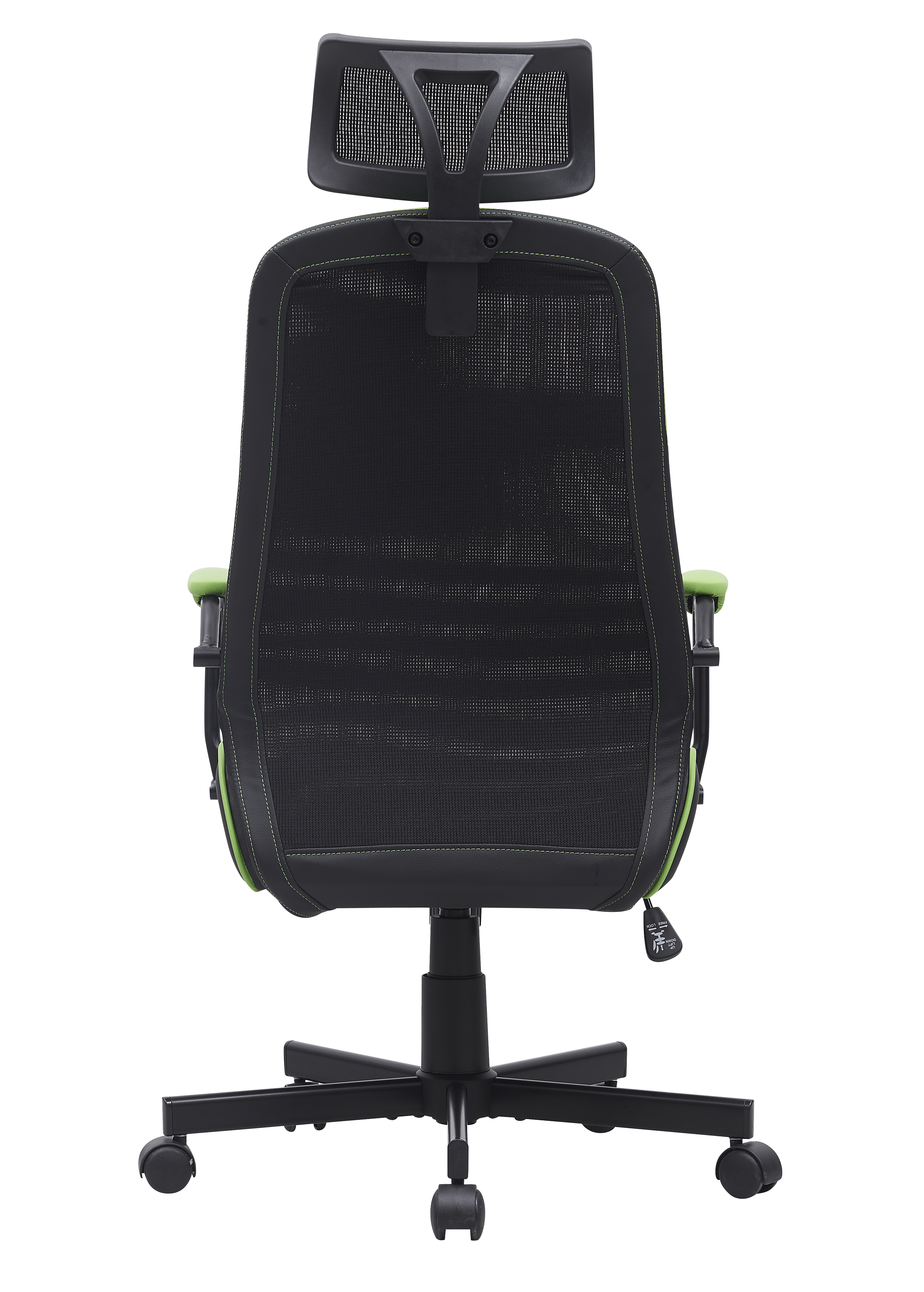 Colorful ergonomic lift rotating fixed armrest mesh chair