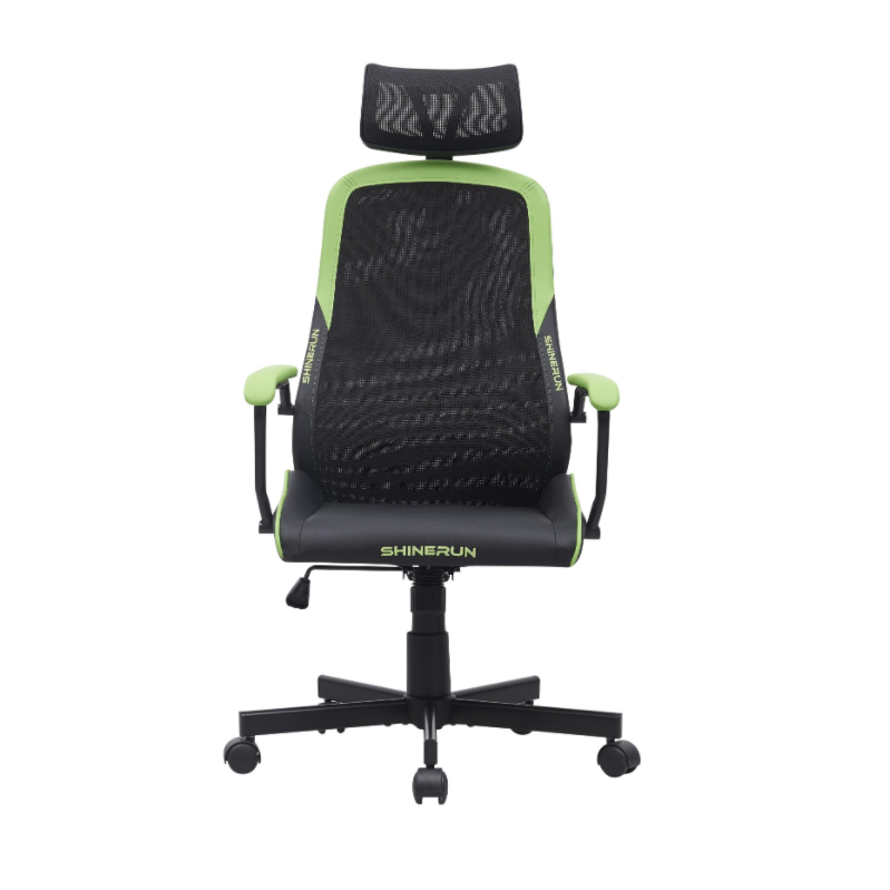 Colorful ergonomic lift rotating fixed armrest mesh chair