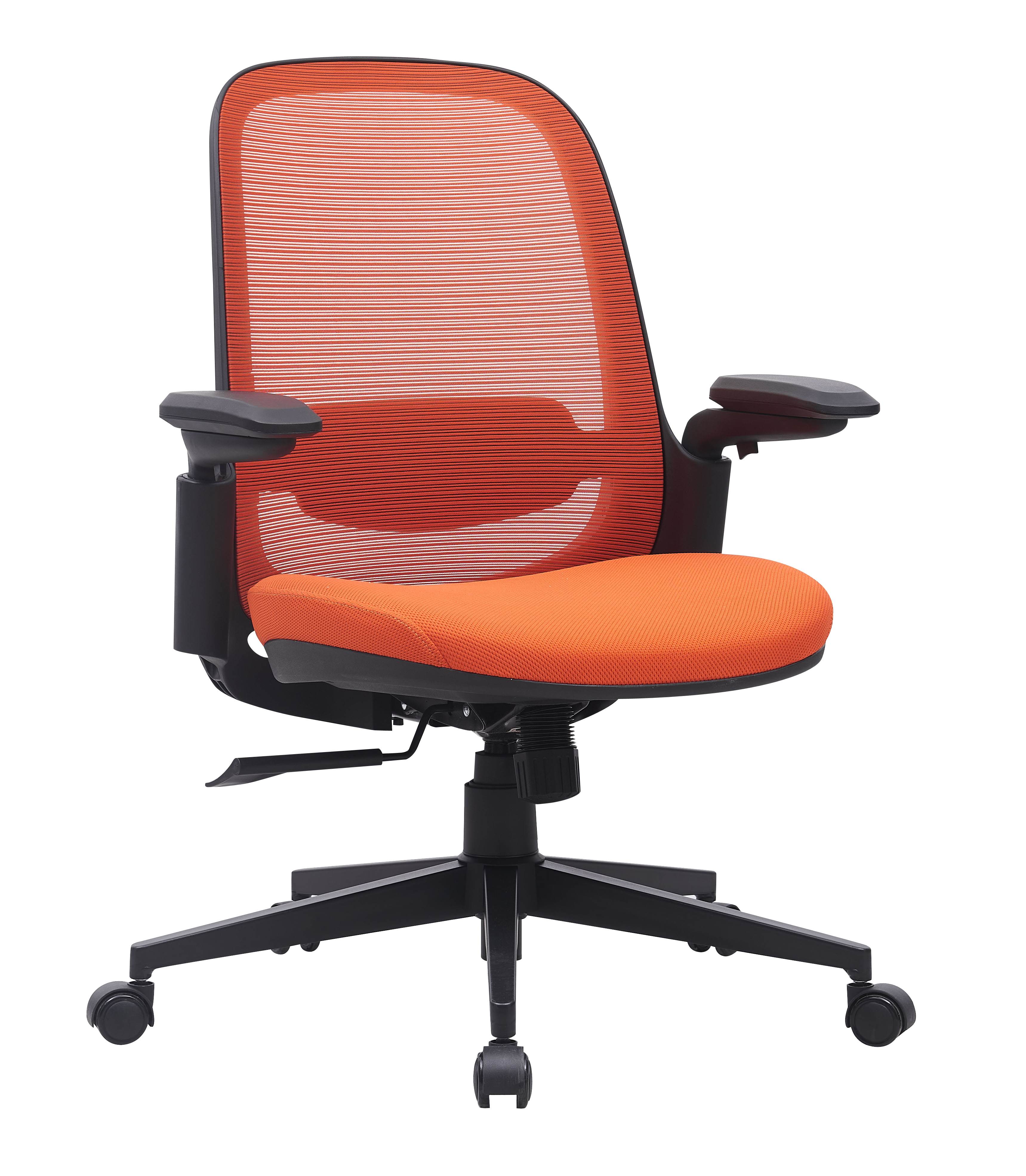 3D armrest advanced multi-scene orange mesh chair adjustable height Black silent PU wheel multi-function adjustment machismn K&D base