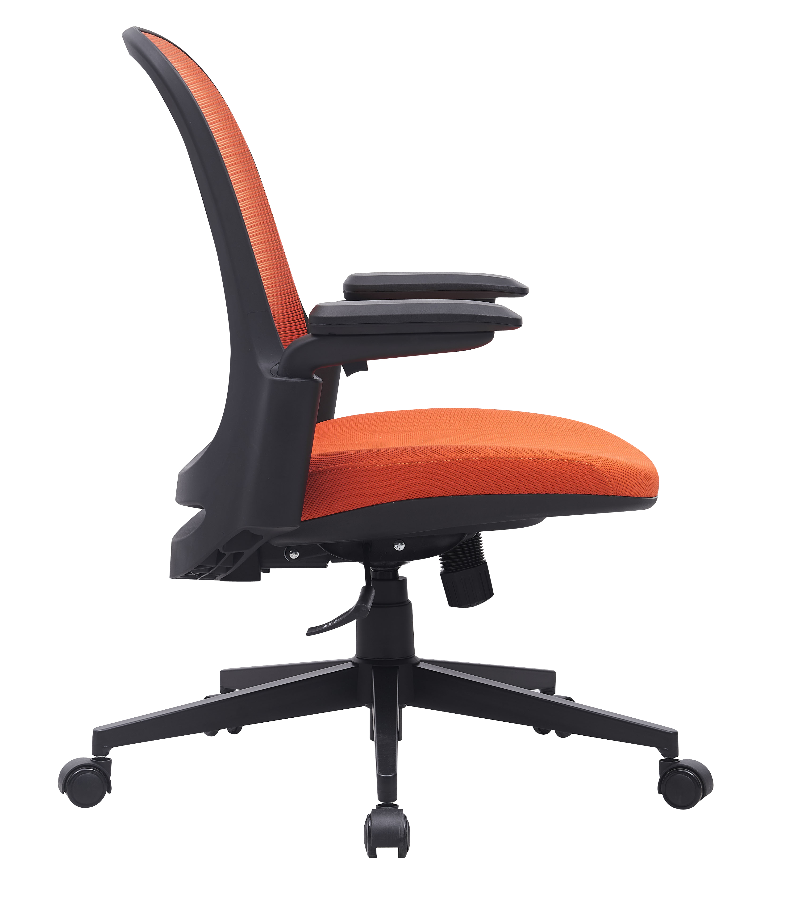 3D armrest advanced multi-scene orange mesh chair adjustable height Black silent PU wheel multi-function adjustment machismn K&D base