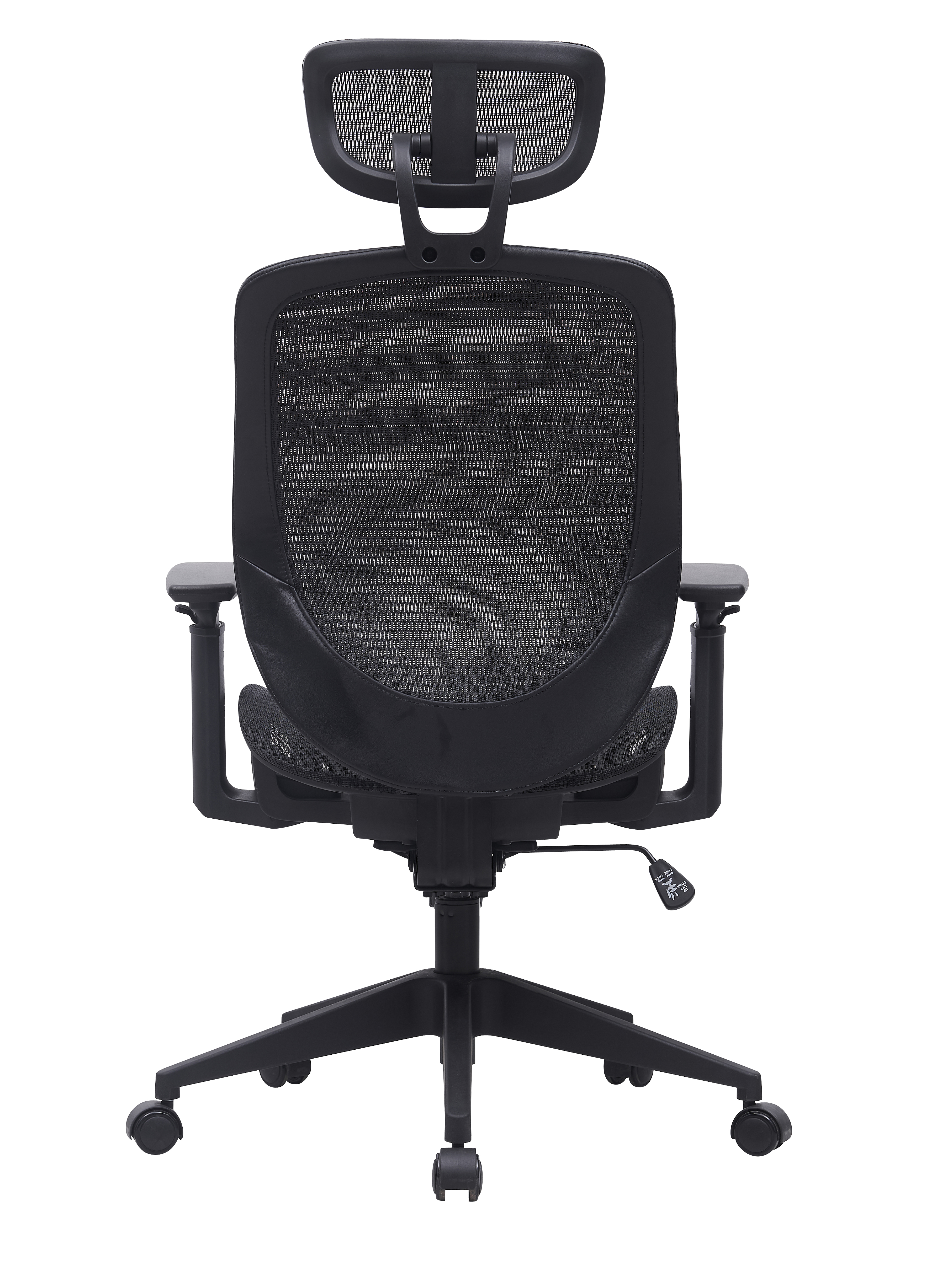 Black 350 nylon feet Wright 80 standard 4 gas rod nylon seat frame 3D armrests Steel mesh back Black utility mesh chair