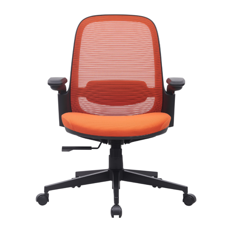 3D armrest advanced multi-scene orange mesh chair adjustable height Black silent PU wheel multi-function adjustment machismn K&D base