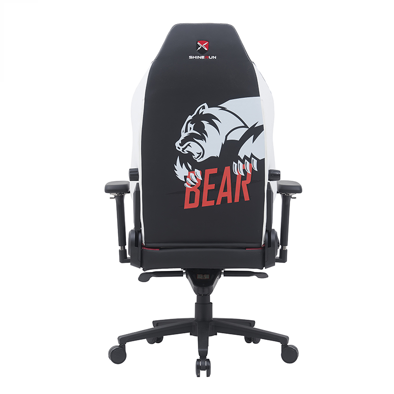 Black Gaming Chair, Ergonomic Computer Chair, Height Adjustable Game Chair, Racing Style Gamer Chair with Headrest and Lumbar Support