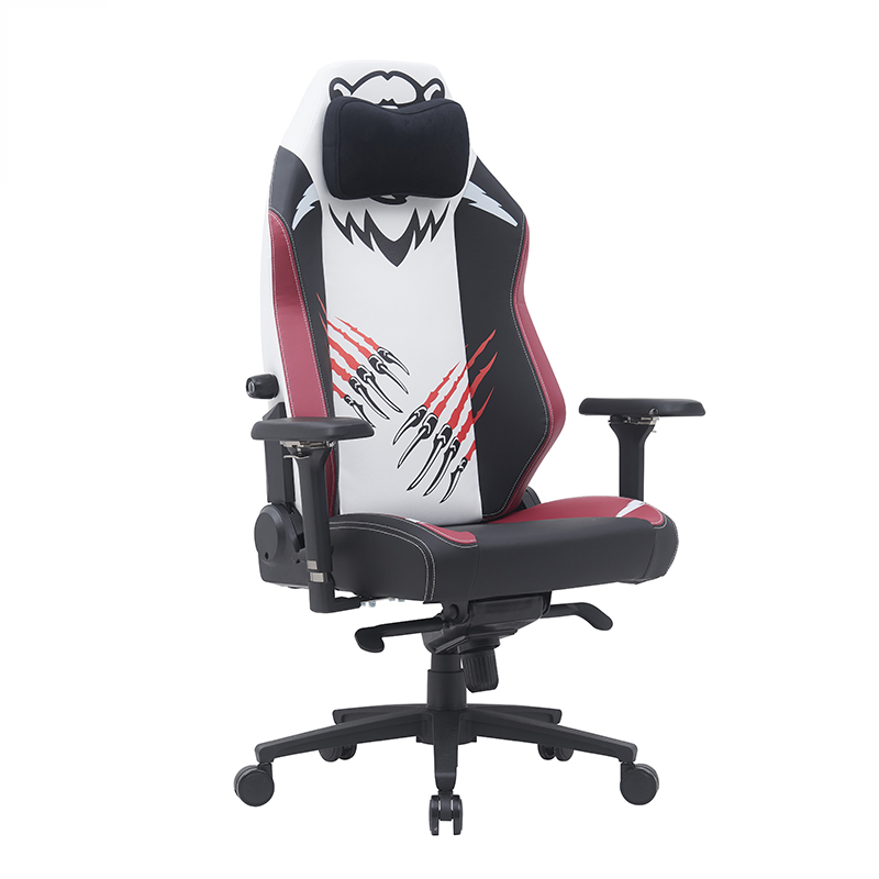 Black Gaming Chair, Ergonomic Computer Chair, Height Adjustable Game Chair, Racing Style Gamer Chair with Headrest and Lumbar Support