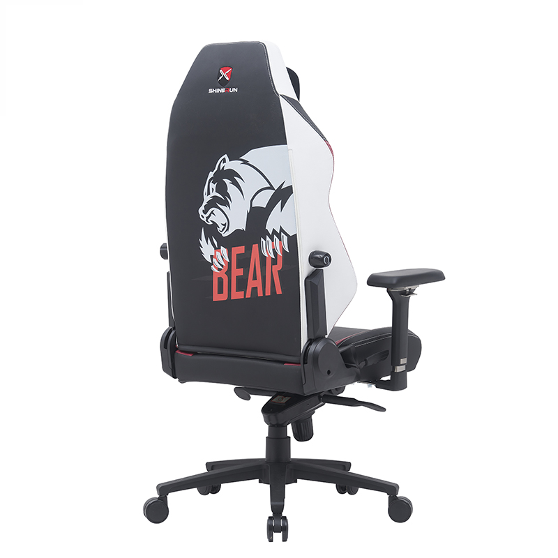 Black Gaming Chair, Ergonomic Computer Chair, Height Adjustable Game Chair, Racing Style Gamer Chair with Headrest and Lumbar Support