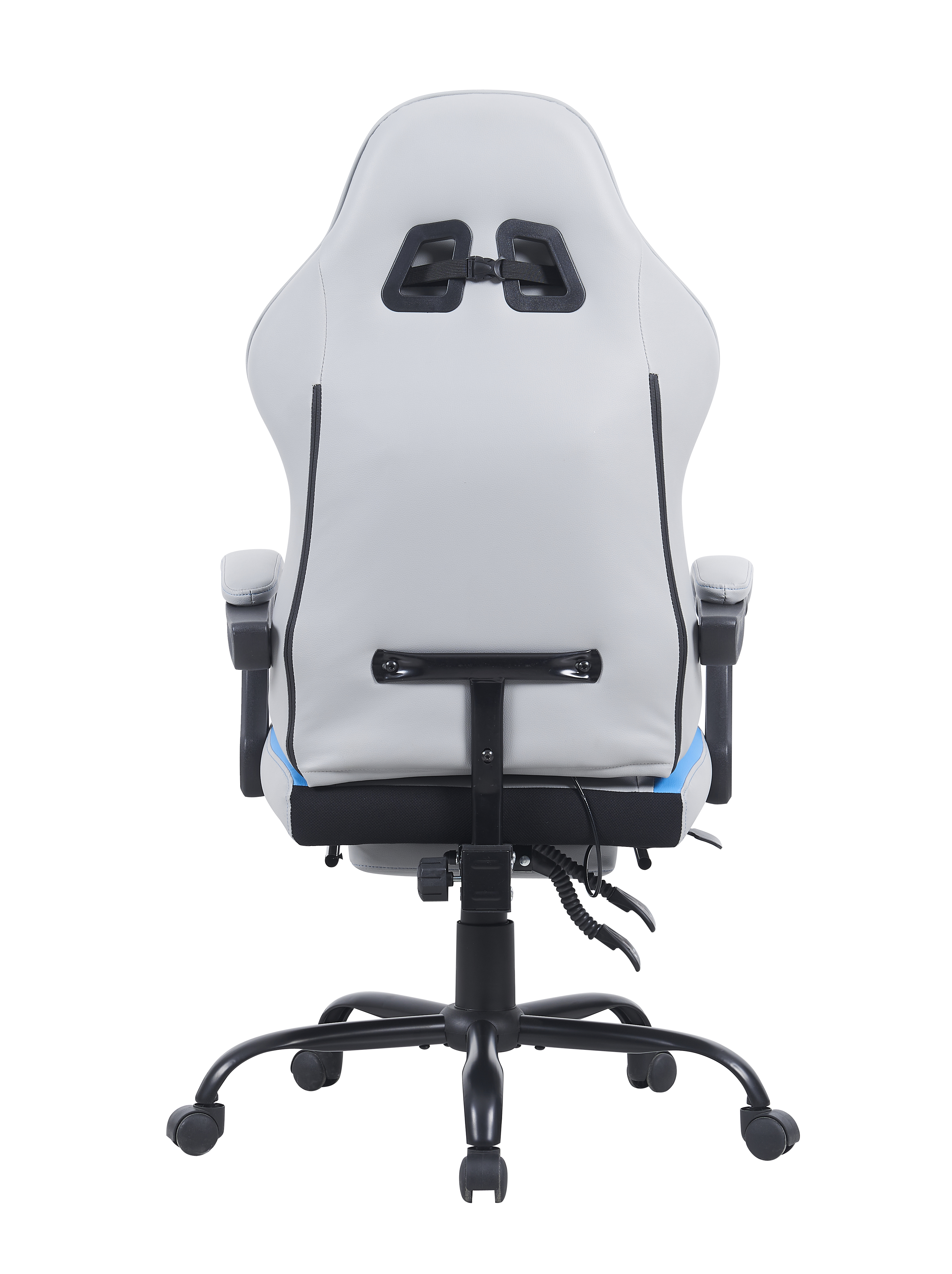 2024 white PU+PVC backrest can be ejected with footrest gaming chair