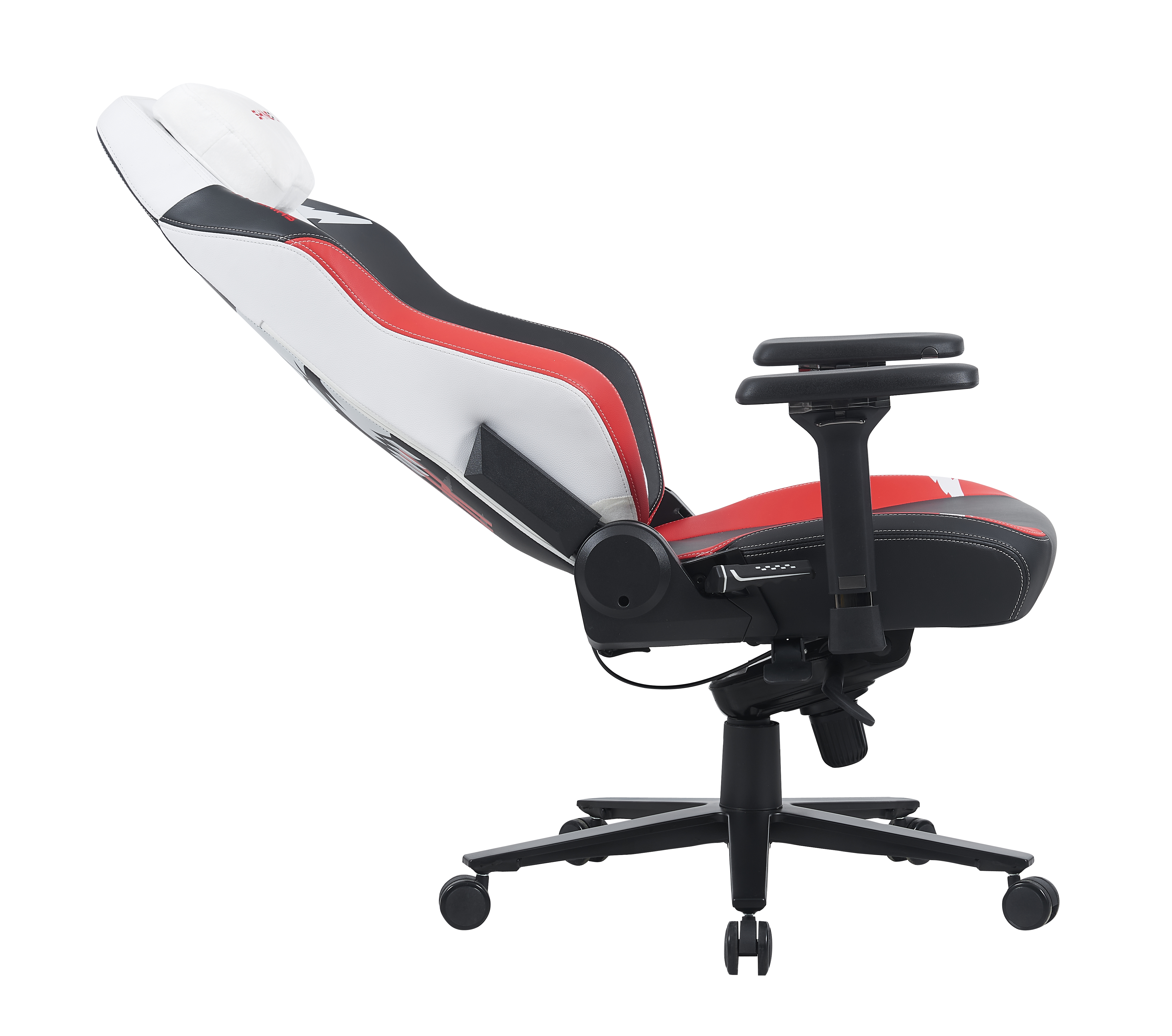 New design wire control back pop up functional printed pattern PVC gaming chair