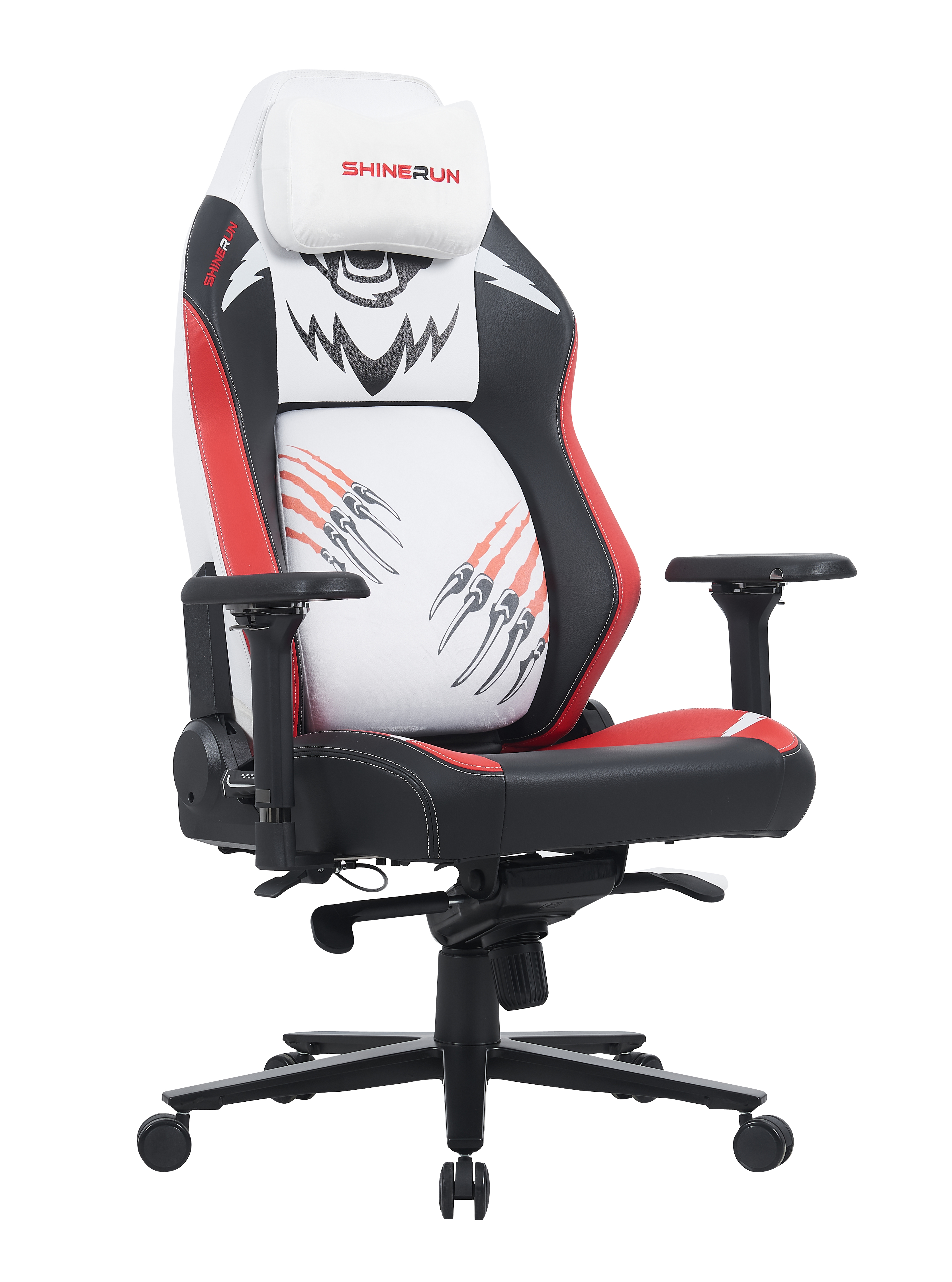 New design wire control back pop up functional printed pattern PVC gaming chair